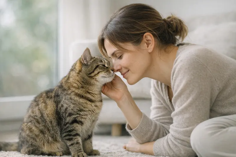 Checklisten-Grafik für die optimale Fütterung von Katzen mit Mischfütterung.