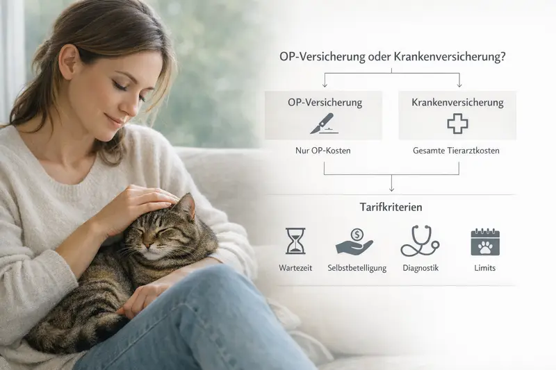 Entscheidungsbaum zur OP-Versicherung versus Krankenversicherung für Katzen