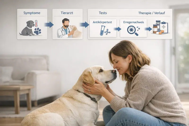 Entscheidungsbaum zu Symptomen und Tierarztbesuch für Hundebesitzer