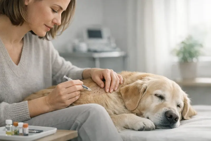 Infografik zur Diagnostik von Allergien bei Hunden mit Intrakutantest.