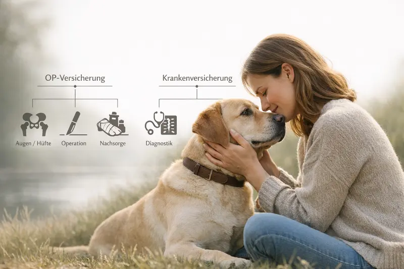 Entscheidungsbaum für Hundebesitzer zur Wahl zwischen OP-Versicherung und Krankenversicherung