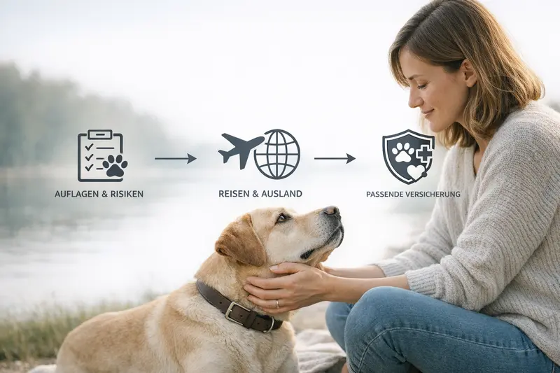 Infografik zur Entscheidungsfindung für die optimale Hundevericherung