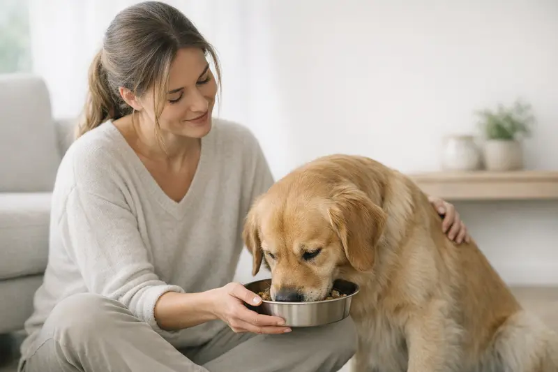 Infografik über den Ablauf einer Ausschlussdiät für Hunde mit Wiedereinführung von Nahrungsmitteln und typischen Kosten.