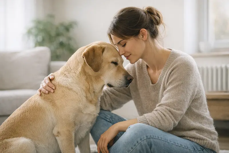 Infografik zur Unterscheidung von beweglichen und unbeweglichen Mietgegenständen mit typischen Ausschlüssen für Hundehalter.
