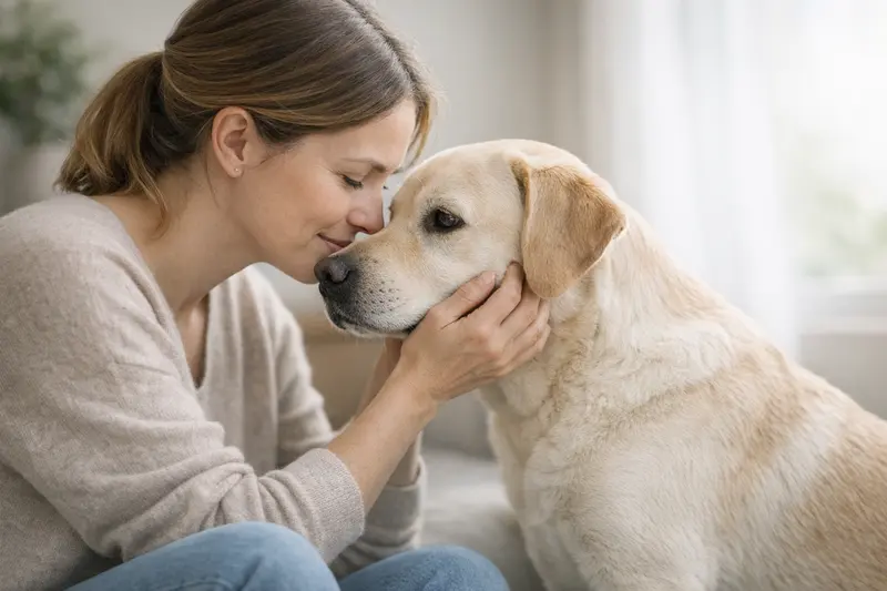 Entscheidungsbaum für Hundebesitzer zur Abwägung zwischen Beobachtung und Tierarztbesuch mit Warnsignalen.