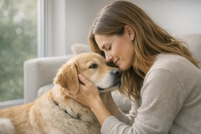 Entscheidungsbaum für Hundehalter zur Wahl zwischen trockenem und feuchtem Futter, einschließlich Warnzeichen und typischer Diagnostik.