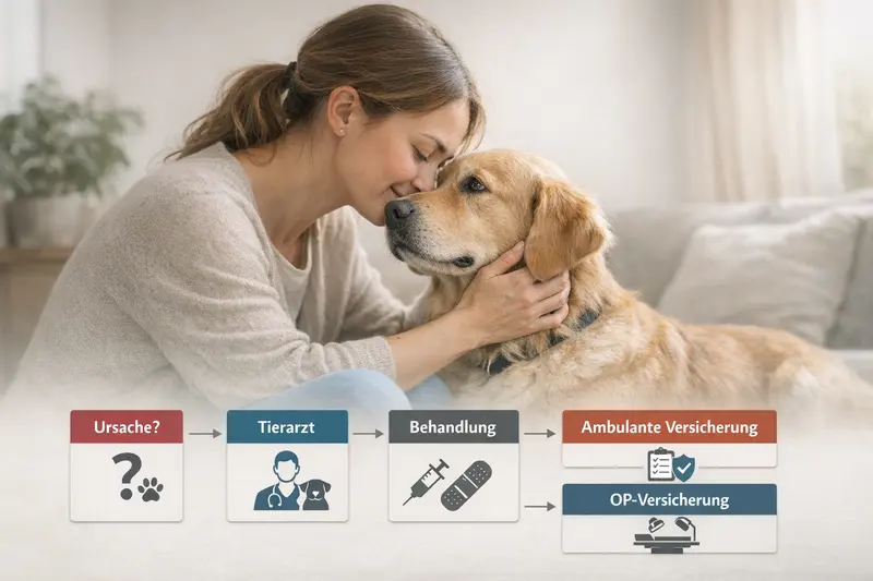 Entscheidungsbaum zur besseren Orientierung bei Hundekrankheiten und Versicherungsmöglichkeiten