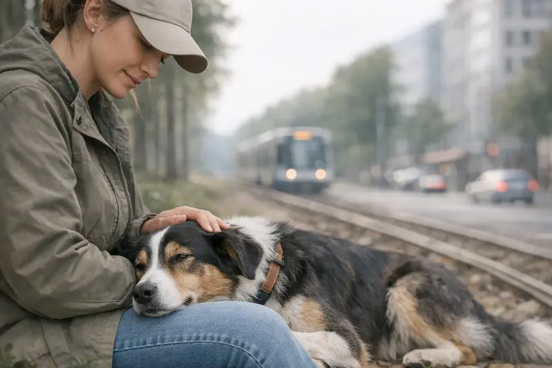Entscheidungs-Flow zu Leinenpflicht und Haftungsrisiko für Hunde im Wald, ÖPNV und der Innenstadt.