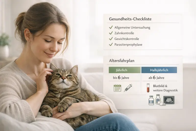 Gesundheitscheck-Checkliste für Katzen mit Altersfahrplan