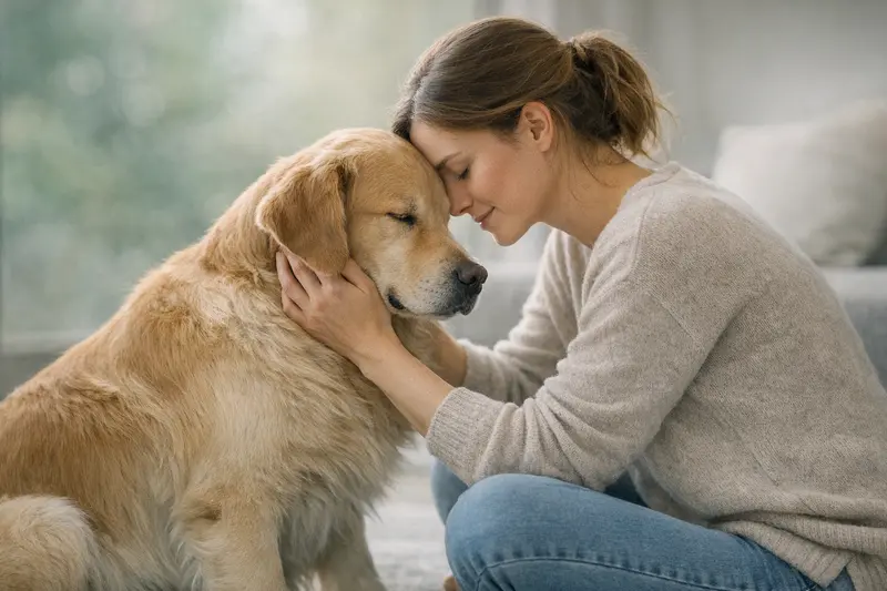 Infografik zur Größenformel für Hundeboxen mit Maßskizze und Tabelle der Abmessungen.