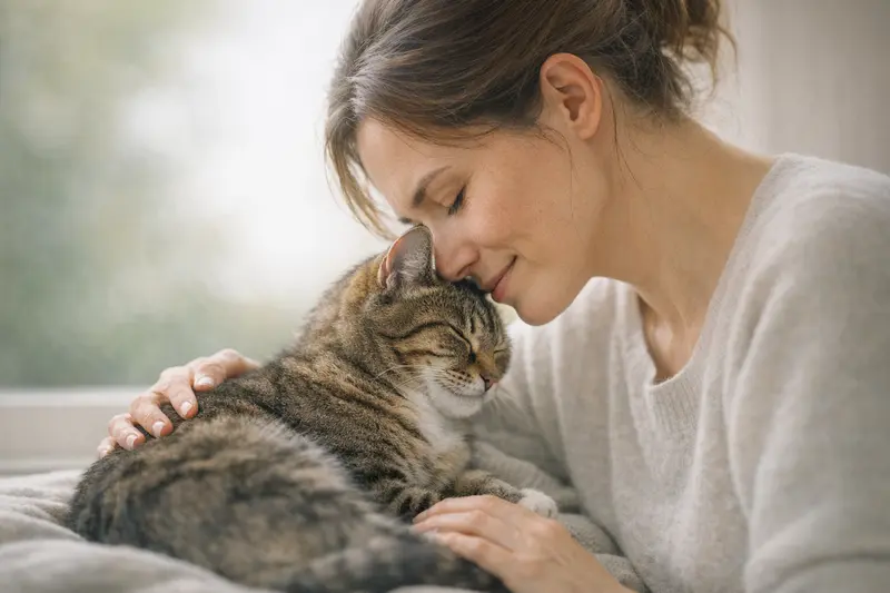 Infografik zum Hormonkreislauf von Katzen mit ACTH, Nebennieren und Kortisol sowie typischen Diagnoseschritten wie Ultraschall und Bluttests.