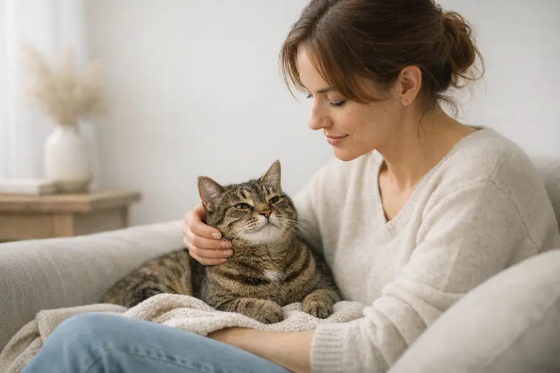Entscheidungsbaum für Katzenhalter zur Auswahl zwischen OP und Krankenversicherung mit wichtigen Prüfpunkten.