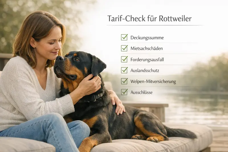 Entscheidungs-Checkliste für Rottweiler zur Auswahl des passenden Tarifs