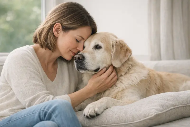 Infografik zu den 5 häufigsten Senior-Diagnosen bei Hunden mit Preisspannen und Beispielrechnung zur 90% Erstattung.