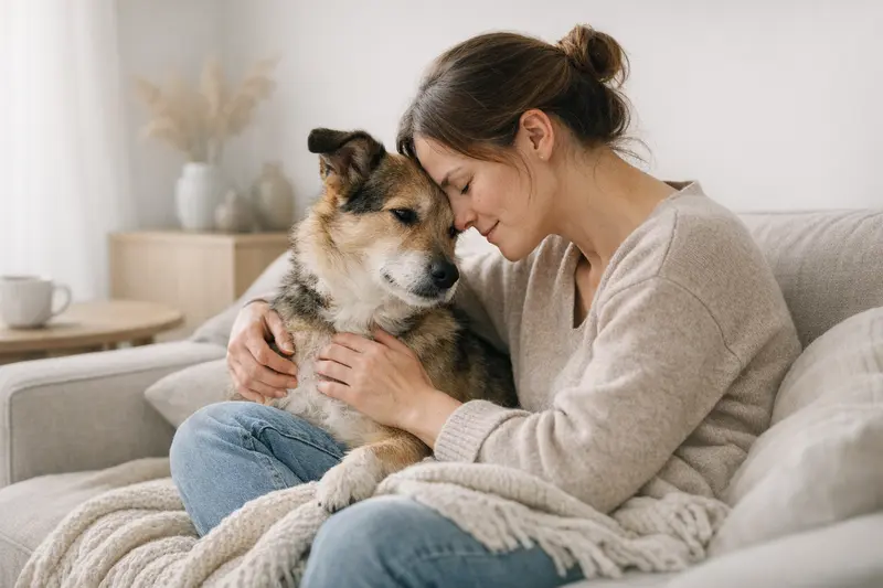 Eine gemütliche Katze entspannt sich in ihrem Zuhause und strahlt Ruhe und Vertrauen aus.
