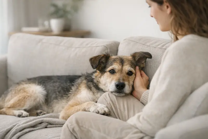 Schematische Darstellung des Versicherungszyklus für Hunde mit vier Phasen und Zeitangaben.