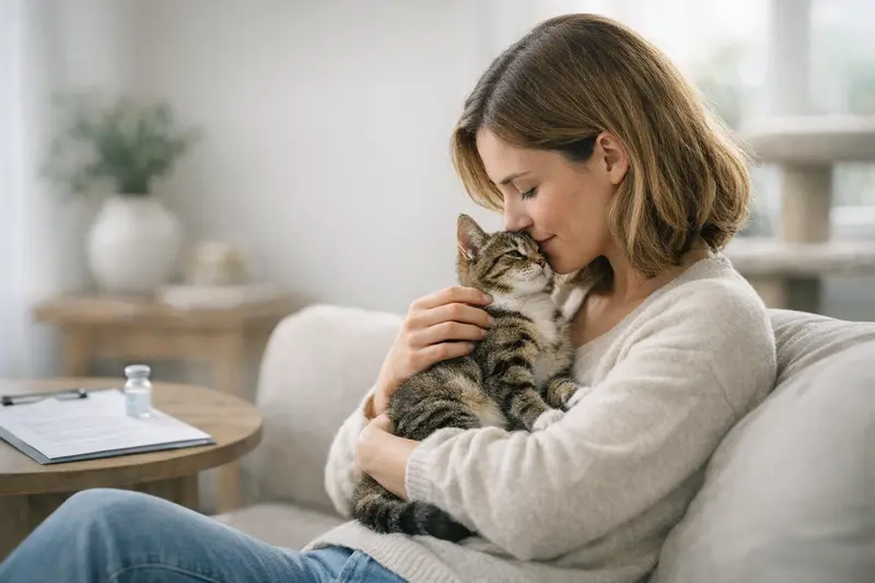 Infografik zum Impfplan für Katzen mit zeitlichen Vorgaben und speziellen Hinweisen für Freigänger.