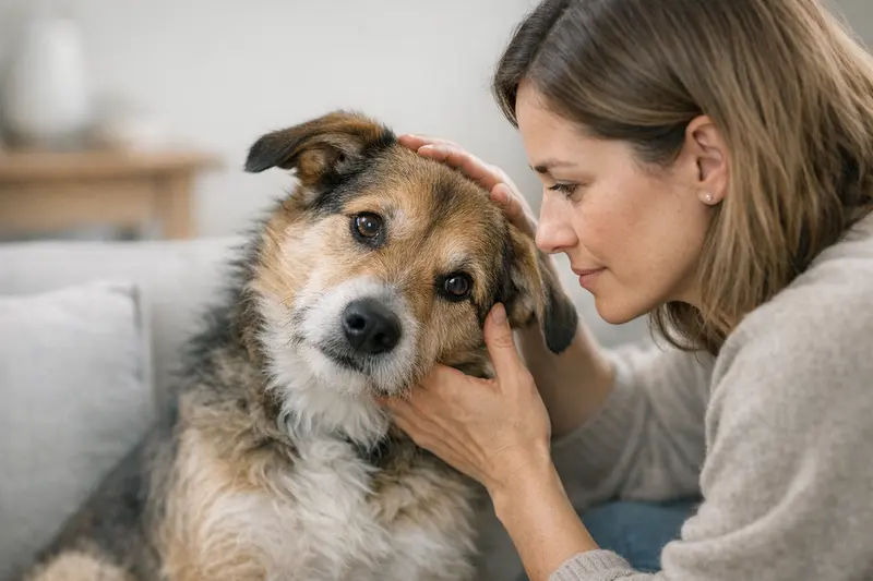 Eine Katze mit auffälligen Pupillen und unsicherem Gleichgewicht zeigt Symptome neurologischer Störungen.