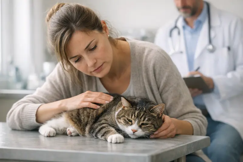 Ataxie bei Katzen - Anzeichen und wichtige Hinweise Eine Katze, die aufmerksam ihre Umgebung beobachtet, möglicherweise betroffen von Ataxie.