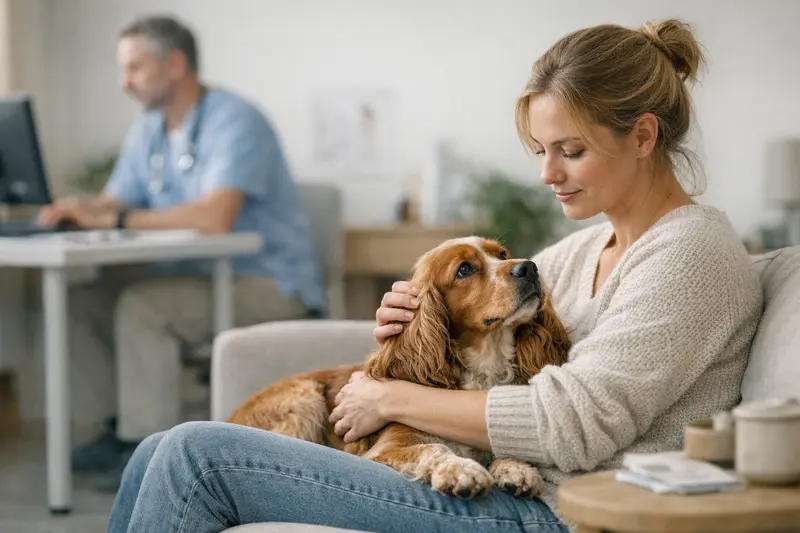 Cocker Spaniel Versicherung Cocker Spaniel mit einem glücklichen Blick, symbolisiert die Bedeutung einer Versicherung für Hundebesitzer.