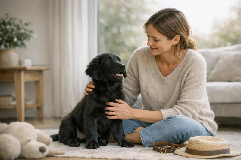 Ein glücklicher Hund sitzt neben einem Tierarzt, der eine Hundekrankenversicherung erklärt.