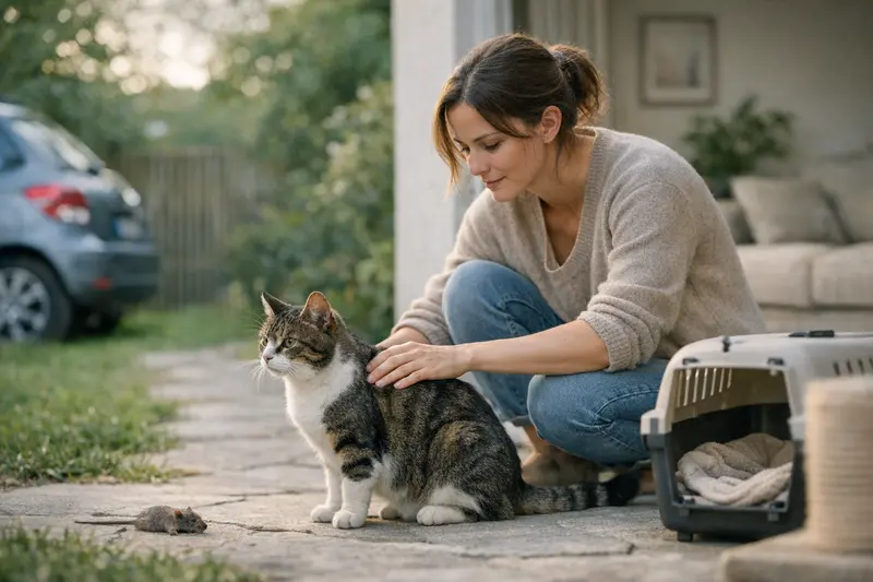 Freigänger vs. Wohnungskatzen – Versicherungsschutz im Fokus Freigänger-Katze erkundet die Außenwelt, während Wohnungskatzen in Sicherheit bleiben.