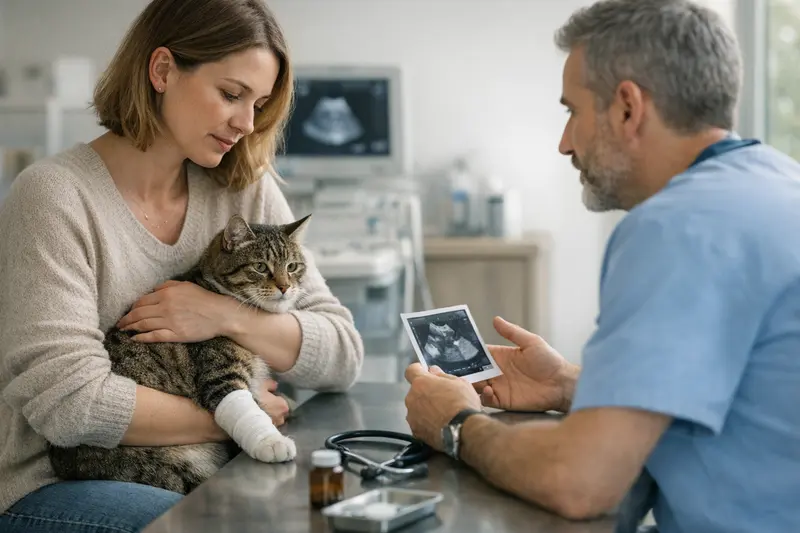 Freigänger-Katze und Krankenversicherung Freigänger-Katze beim Spielen im Garten, symbolisiert die Notwendigkeit einer Krankenversicherung für gesunde Tierhaltung.