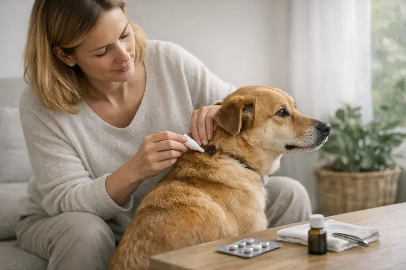 Vorsorgeuntersuchung für Hunde Tierärztliche Untersuchung eines Hundes zur Vorsorge