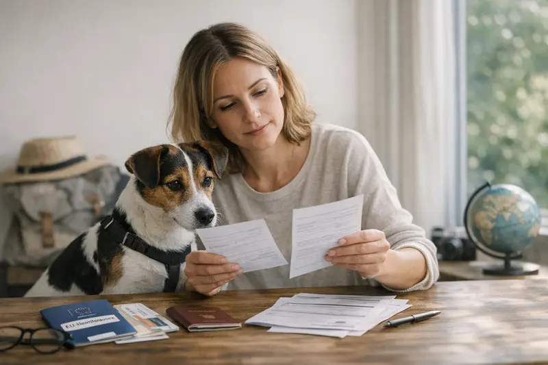 Versicherung vergleichen für Reisen mit Haustieren Hunde und Katzen auf Reisen mit einer Tierkrankenversicherung.