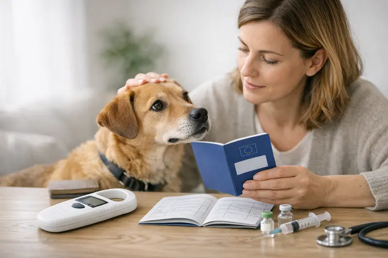 Haustierausweis Untersuchungskosten für Tiere Eine Tierärztin untersucht einen Hund für den Haustierausweis.