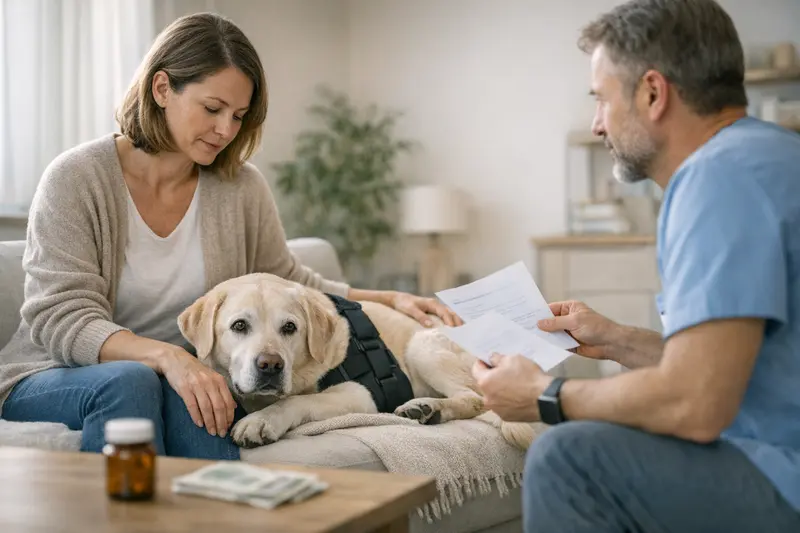 Hundebehandlung beim Tierarzt Hund beim Tierarzt für eine Behandlung zur Gesundheitserhaltung.