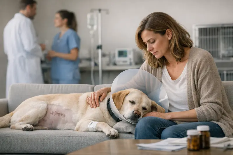 Tierarztkosten bei Hunde-Operationen Hunde beim Tierarzt zur Untersuchung vor einer Operation