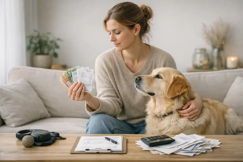 Selbstbeteiligung in der Tierkrankenversicherung Ein Hund bei einem Tierarzt, der die Auswirkungen einer Selbstbeteiligung in der Tierkrankenversicherung erläutert.