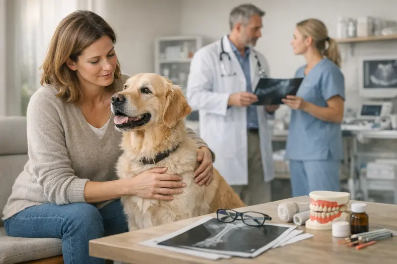 Tarifvergleich Hunde-Krankenversicherung Hundehalter vergleicht Tarife für eine Hunde-Krankenversicherung, um die besten Leistungen zu finden.