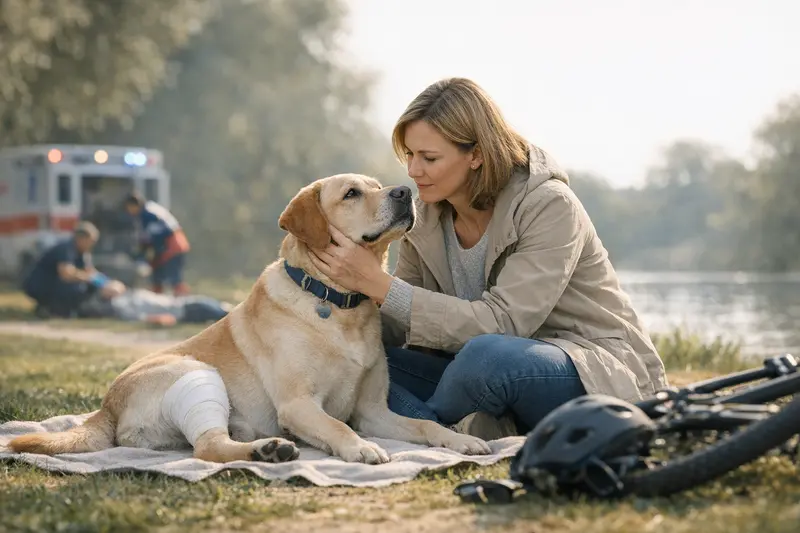 Deckungssumme Hundehaftpflicht Hundehalter prüft die Deckungssumme für eine Hundehaftpflichtversicherung.