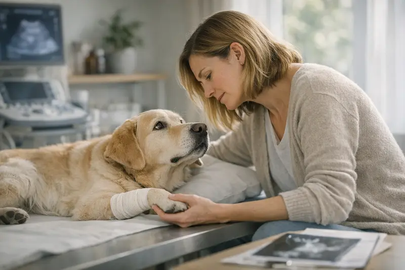 Hund mit gesichertem Gesundheitszustand Ein gesunder Hund auf der Wiese, der das Wichtigste für seine Besitzer verkörpert: eine frühzeitige Krankenversicherung.