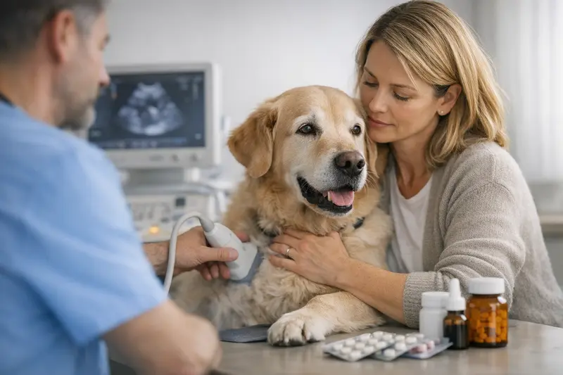 Medikamente bei Herzerkrankungen und Versicherungen Hunde mit Herzerkrankungen erhalten Medikamente, deren Versicherungsschutz variieren kann.
