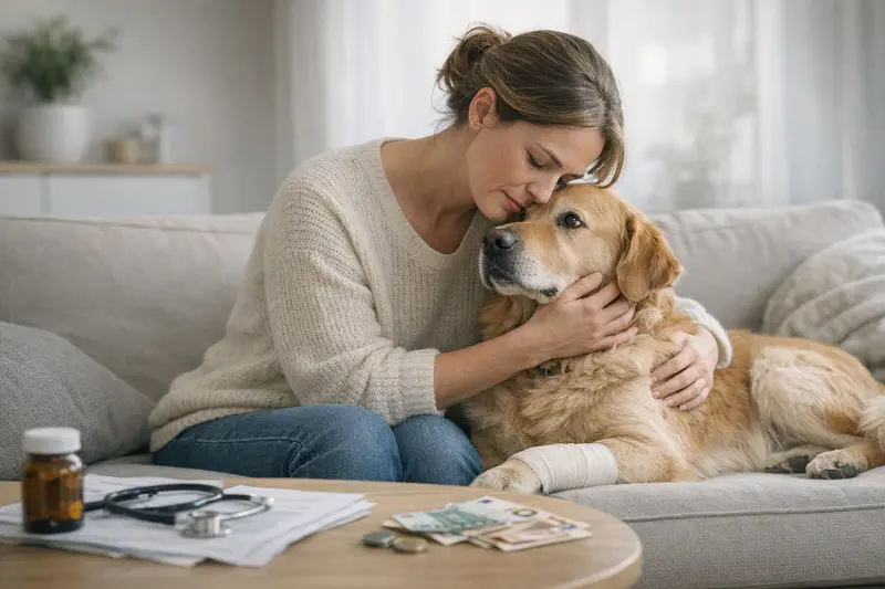 Tierarztbesuch Hund Ein gesunder Hund wird beim Tierarzt untersucht, um mögliche Krankheitsrisiken auszuschließen.