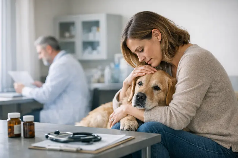 Hundekrankenversicherung - Versicherungsstart Ein Hundebesitzer fragt sich, ob die Hundekrankenversicherung sofort nach Abschluss Schutz bietet.