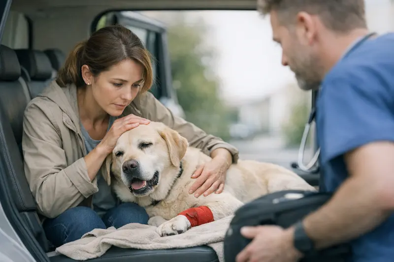 Notdienst für Hunde Hund mit Atemnot erhält sofortige Hilfe im Notdienst.