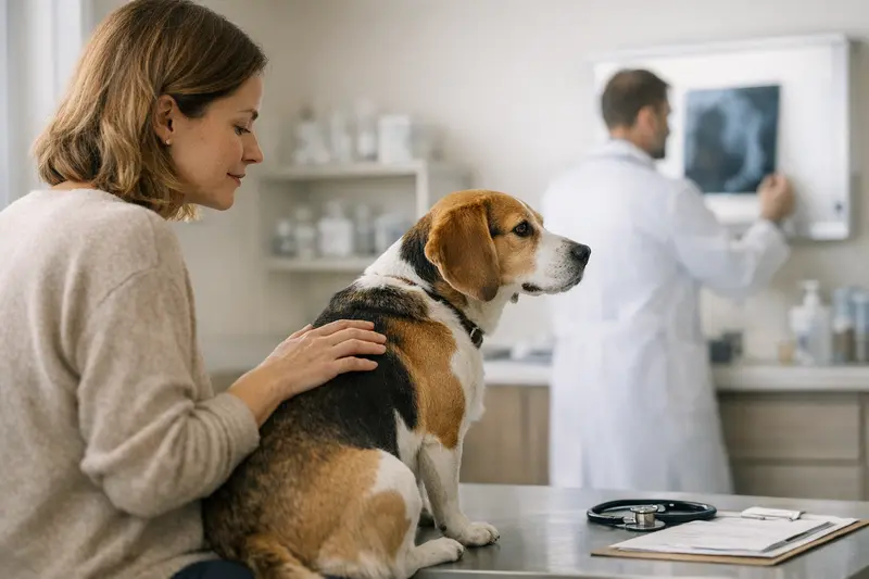 Gesunder Hund und Absicherung Ein gesunder Hund spielt auf dem Rasen, symbolisiert die Bedeutung der Tierkrankenversicherung.