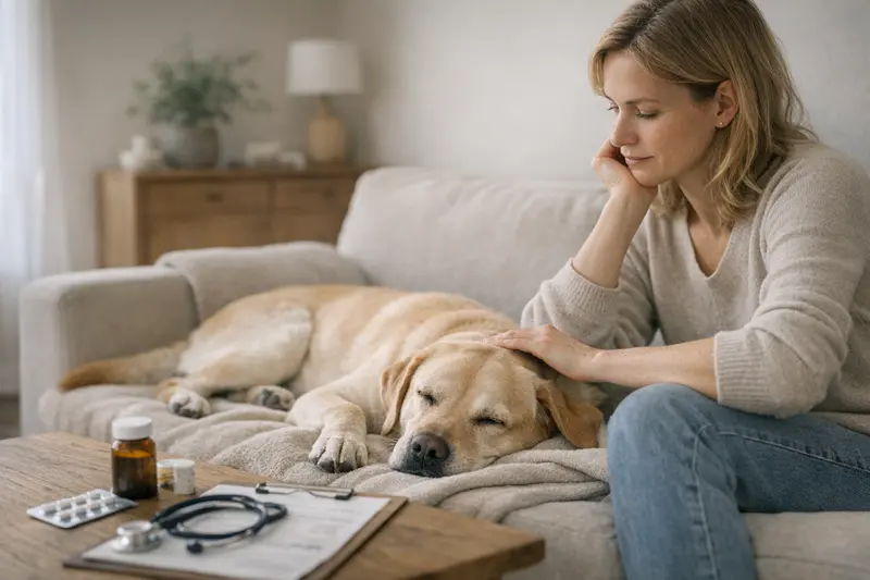 Vorsorgeuntersuchungen beim Hund Tierarztbesuch für regelmäßige Vorsorgeuntersuchungen bei einem Hund.