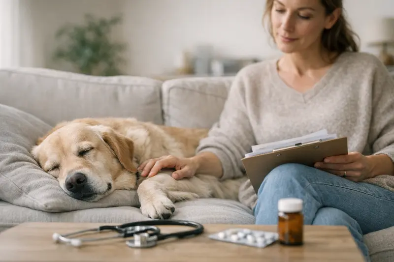 Tierkrankenversicherung - Worauf beim Tarifvergleich achten? Eine entspannte Katze und ein Hund zeigen, wie wichtig eine gute Tierkrankenversicherung ist.