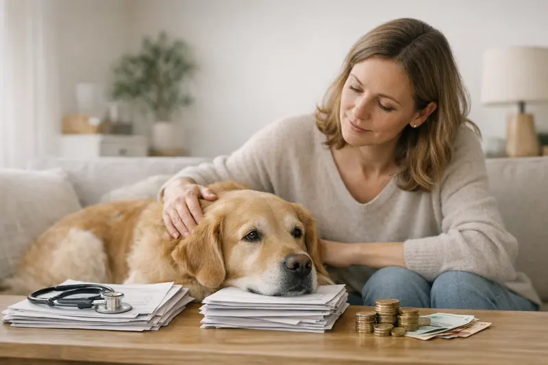 Tierarztbesuch Hund Ein gesunder Hund beim Tierarzt während einer Untersuchung.