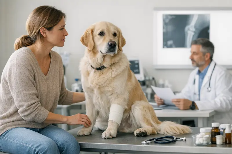 Hundekrankenversicherung Tarifvergleich Ein Hundebesitzer vergleicht verschiedene Tarife zur Hundekrankenversicherung, um optimale Risiken abzusichern.