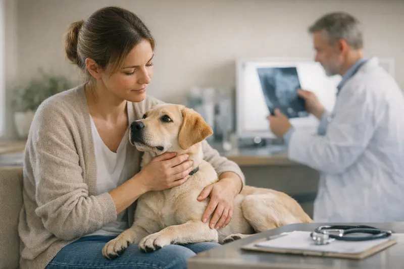 Hund frühzeitig absichern Ein gesund aussehender Hund, der aufmerksam zu seinem Halter schaut, symbolisiert die Bedeutung der frühzeitigen Absicherung bei Tierarztkosten.