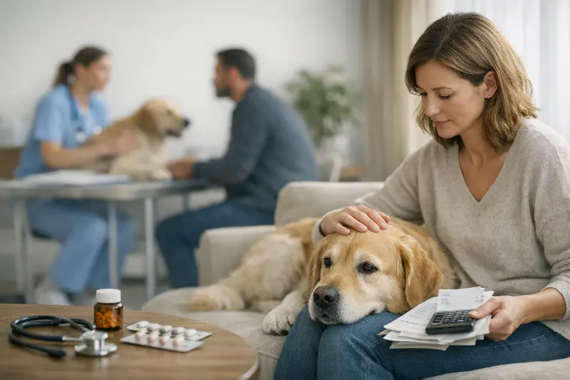 Vorsorge in der Hundeversicherung Bild eines gesunden Hundes beim Tierarzt, der die Bedeutung von Vorsorge in der Hundeversicherung zeigt.