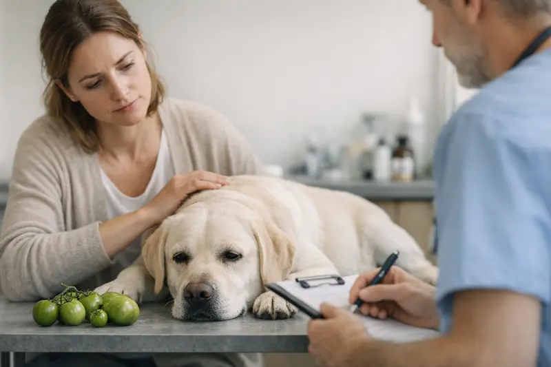 Unreife Tomaten können gesundheitliche Risiken für Hunde darstellen.