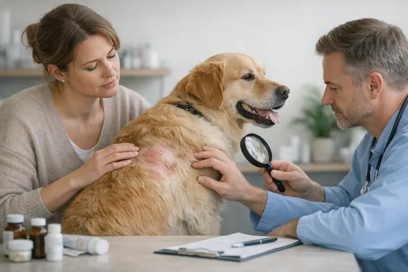 Hundefellpflege und Hautgesundheit Ein Hund mit gesunder Haut und Fellpflege im Fokus
