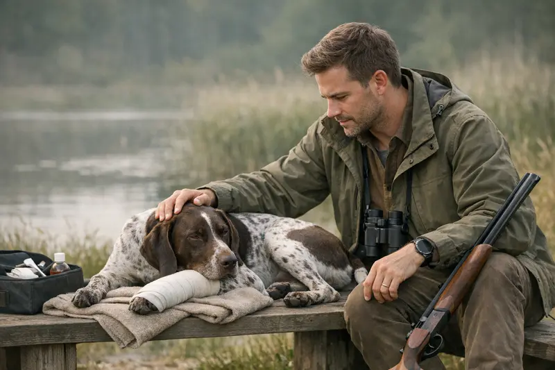 Ein Hund jagt auf einem Feld und zeigt seinen natürlichen Jagdtrieb.